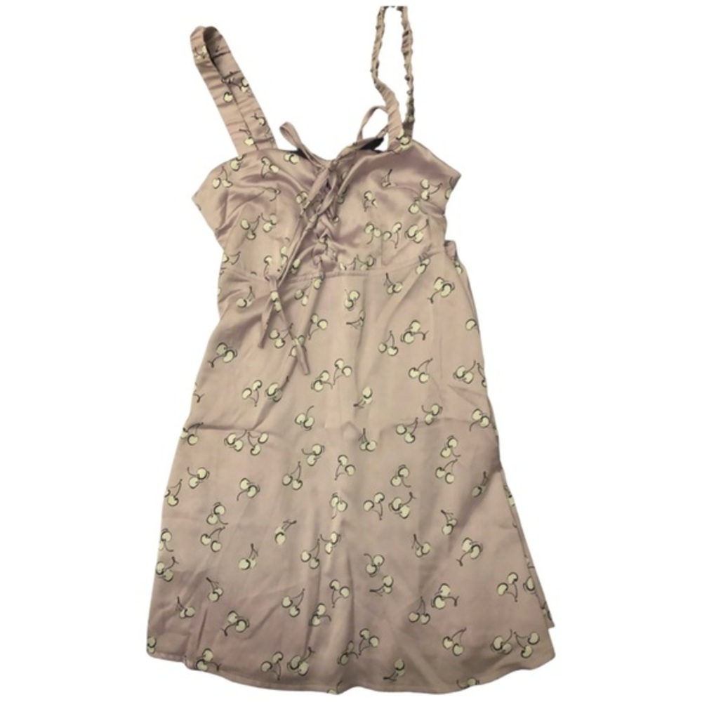 Purple cherry print sundress